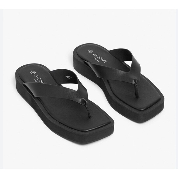 Monki Shoes - Monki Black Platform Sandals